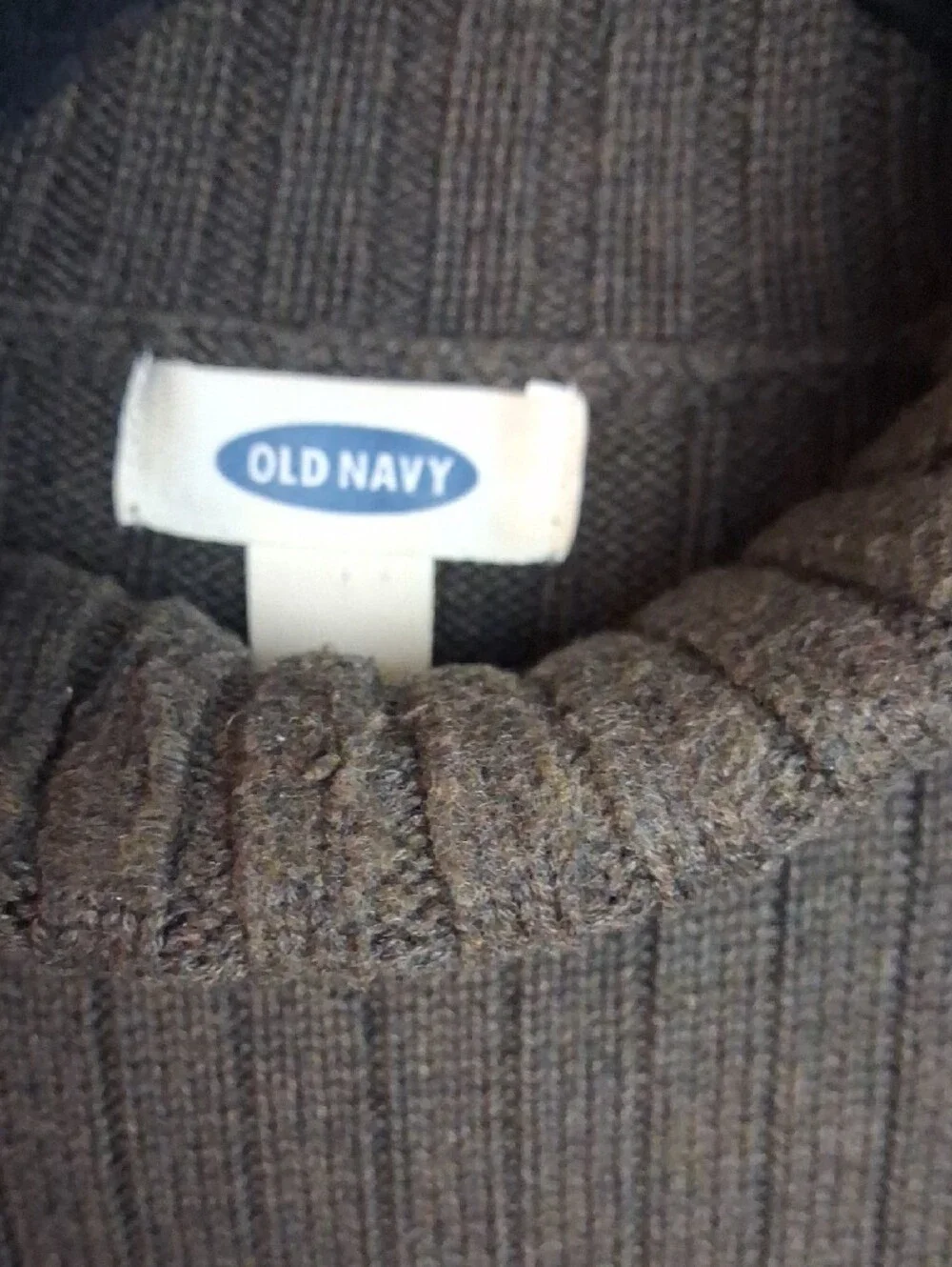 Old Navy Men's Olive Ribbed Turtleneck Sweater